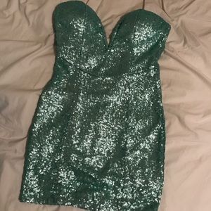 Tobi Mint Green Sequin Dress